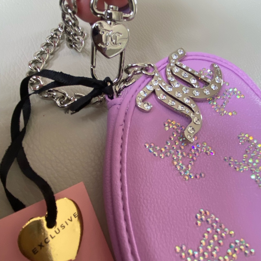 Juicy Couture Purple Heart wristlet - Picture 4 of 8